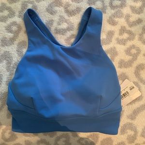 lululemon wunder train longline bra in blue nile